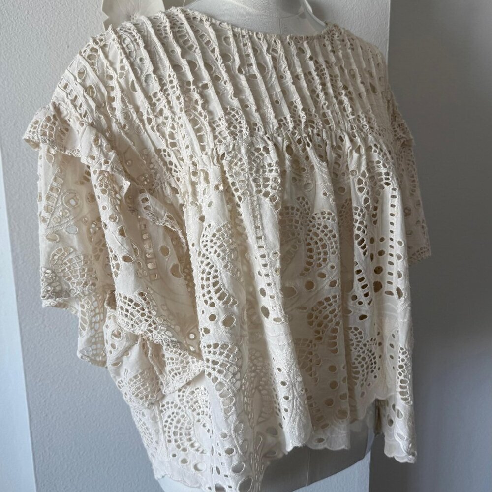 FARM Rio Cream Lace Top - Picture 5 of 7